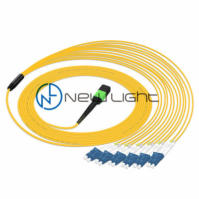 ซื้อ MTP To LC Breakout Cable MPO Patch Cord with G657A1 12 ไฟเบอร์และความสูญเสียการใส่ต่ํา ≤ 0.75dB online manufacture