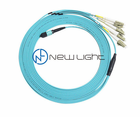 ซื้อ 8F MPO To LC Breakout Cable 50/125um มัลติโมเด้ด้วยสายพัดพับ MPO MTP แจ็คเก็ต PVC 3.0mm online manufacture