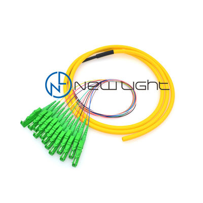ซื้อ ผมเปียไฟเบอร์ออปติก 0.9 มม. 12 สี SC E2000 FC ST Connector online manufacture