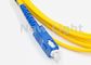 การสูญเสียผลตอบแทนสูงสายไฟเบอร์ออฟติคัลสายแพทช์ / SC TO SC Single Mode Fiber Patch Cable