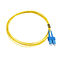 SC / UPC - LC / UPC SM สายแพทช์ไฟเบอร์ออปติกไฟเบอร์ Simplex สีเหลือง PVC / LSZH / OFNR