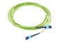 Trunk MPO MTP Cable MPO ถึง MPO 12 Core OM5 สายไฟเบอร์ออปติกสีเขียวมะนาว