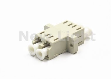 อะแดปเตอร์ไฟเบอร์ออปติก LC สีขาว LC วัสดุ ABS LC SC Adapter พร้อมหน้าแปลน