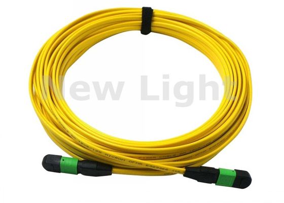 สีเหลือง MPO MTP Cable APC < 0.3dB 3 เมตร 12 Core / 24 Core MPO Patchcord