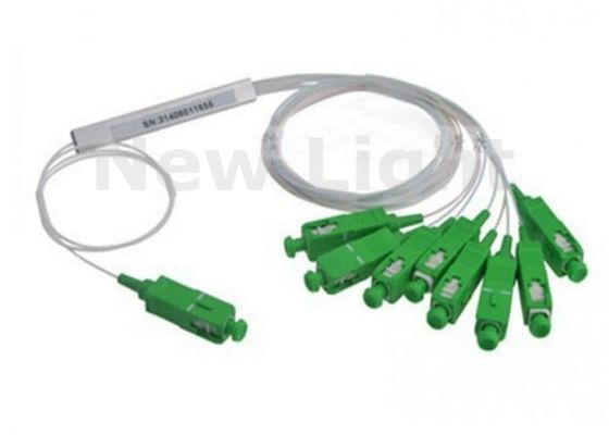 SAPC MINI Single Mode 1x8 PLC Splitter กับ SC APC Connector สําหรับการใช้งาน FTTH