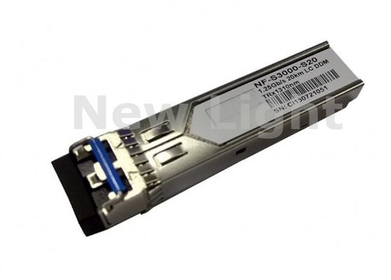 ตัวรับส่งสัญญาณ SFP DDM 1.25G พร้อมระยะ 20KM สำหรับเครือข่ายใยแก้วนำแสง