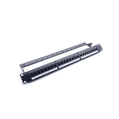 แผงแพทช์ RJ45 24 พอร์ต สูง 1U พร้อมขั้วต่อ IDC 110/Krone เพื่อการจัดการเครือข่ายที่มีประสิทธิภาพ
