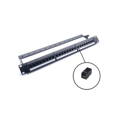 แผงแพทช์อีเธอร์เน็ต RJ45 พร้อมการสิ้นสุดแบบ 110/Krone IDC สำหรับสาย Cat5e/Cat6/Cat6a/Cat7 ในการออกแบบติดตั้งบนแร็ค 1U/2U