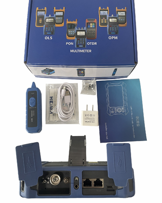 1310 / 1550nm มินิ OTDR ออปติกส์ เวลา-โดเมน Reflectometer หน้าจอสัมผัส OPM VFL OSL LED