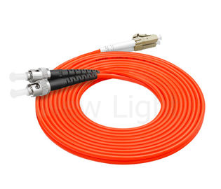 ตัวเชื่อมต่อ ST-LC แบบหลายโหมดสายเคเบิลใยแก้วนำแสงสายแพทช์สีส้มพีวีซี 3.0 มม