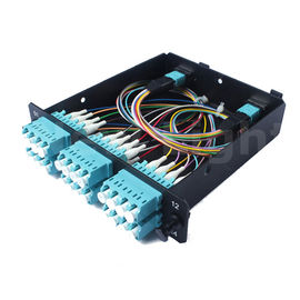 กล่องกระจาย 1U MPO Cassette Module ตัวผู้ - LC 24 แกนอลูมิเนียมวัสดุ