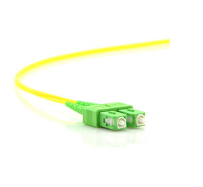 SC APC พร้อมคลิปโลโก้ฟรีสายแพทช์ใยแก้วนำแสงโหมดเดียว 2.0 สายเคเบิลกระโดด
