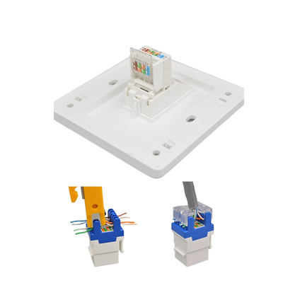110-240V CAT5 CAT6 CAT7 โซกิตหลายฟังก์ชัน ป้ายผนัง สลับ สีขาว/ดํา