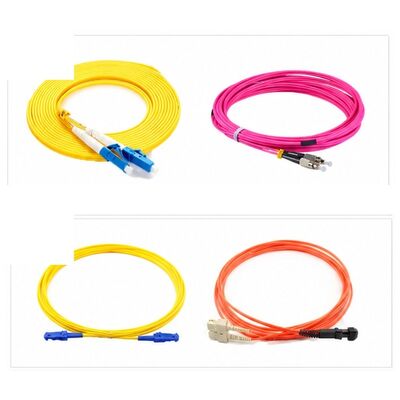 สายไฟเบอร์ออปติก LC Simplex ความหนาแน่นสูงพร้อมบัฟเฟอร์หนา 0.9 มม. และ OS2 G652D SM สำหรับศูนย์ข้อมูล