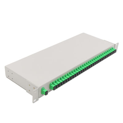 Rack Mount PLC Fiber Optic Splitter พร้อมเครื่องเชื่อม SC/APC และการรับประกัน 3 ปี