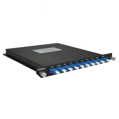 8 ช่องทาง LC UPC Connector Single Mode 1550nm DWDM Mux Demux โมดูลไฟเบอร์ออปติก