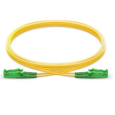 E2000 APC Single Mode Duplex Fiber Optic Patch Cord ด้วยวัสดุ LSZH และความยาวที่สามารถปรับแต่งได้