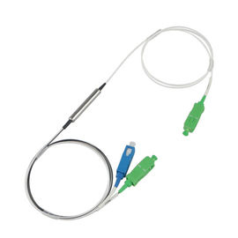 3 พอร์ต SC APC FWDM ตัวกรองไฟเบอร์ออปติกความยาวคลื่นกอง Multiplexer 1 × 2 อุปกรณ์ FWDM