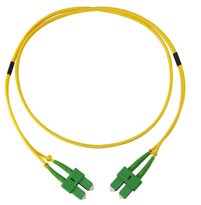 SC Green Connector APC Polish Duplex Fiber Optic Patch Cord สําหรับไฟเบอร์ไปยังบ้าน