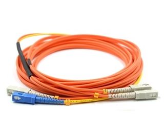 MCP SC PC เป็น SC UPC เพล็กซ์ 62.5 / 125 ใยแก้วนำแสงโหมดเครื่องปรับอากาศสายแพทช์ 3 เมตร