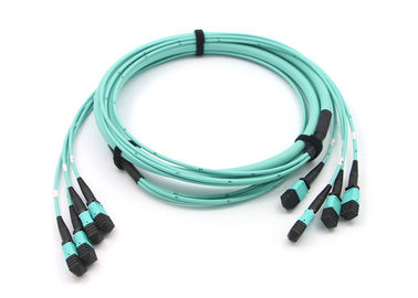 48 สายแพทช์ไฟเบอร์ Trunk สาย MPO MTP, จัมเปอร์ไฟเบอร์ออปติก MPO 4 * 12