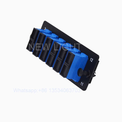 19 นิ้ว Rack Mount Fiber Optic Patch Panel พร้อม LC SC 6/12 Port Adapter Plates และกล่องชุดเลื่อนออก