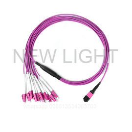 สายไฟเบอร์หลายชนิดอุตสาหกรรมพร้อมขั้วต่อ MTP / MPO สไตล์ MTP / MPO