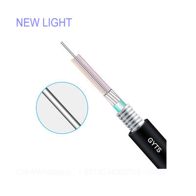 สายไฟเบอร์ออปติก GYTS 24 คอร์ พร้อมแจ็คเก็ต LSZH สำหรับการติดตั้งบนอากาศ