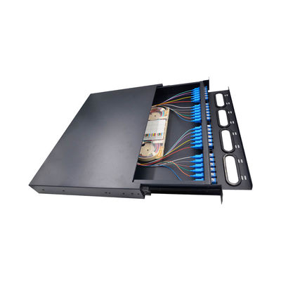12F MTP MPO ถึง 6 LC Duplex Singlemode Cassette Module อลูมิเนียมอัลลอยด์