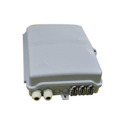 กล่องพักสายไฟเบอร์ออปติก FTTH แบบ 24 Core Cassette PLC Splitter ทำจากวัสดุ ABS พร้อม 8 พอร์ตสำหรับการกระจายไฟเบอร์